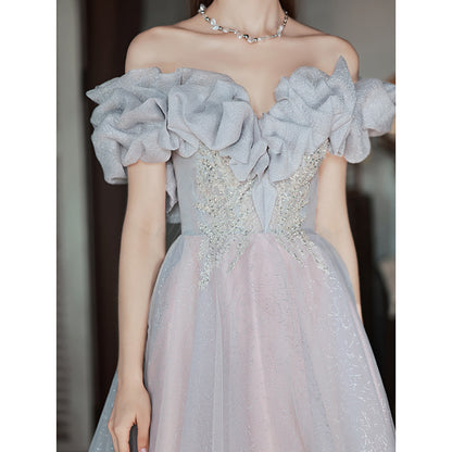 Off  Shoulder Long Prom Dress A Line Evening Dress Formal Gown 80 - JulyProm